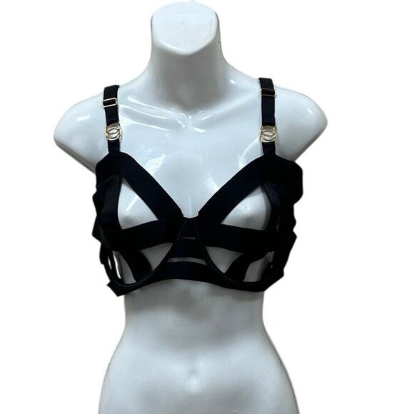 Victoria’s Secret Black Caged Bra size 38DD - Picture 1 of 8